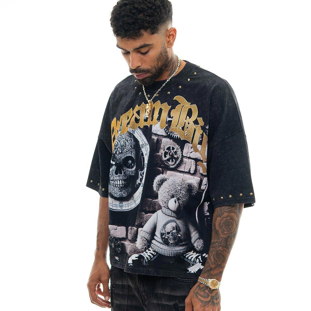 Stray dream big wide & crop fit tee