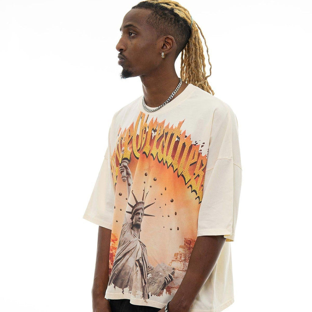 Stray define greatness wide & crop fit tee