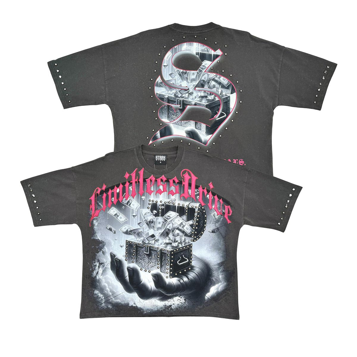 Stray treasure chest wide & crop fit tee