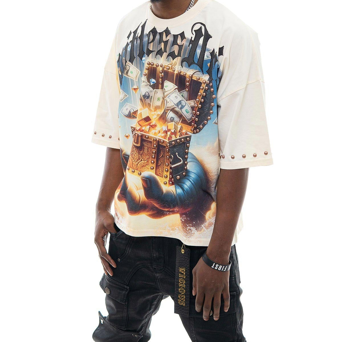 Stray treasure chest wide & crop fit tee