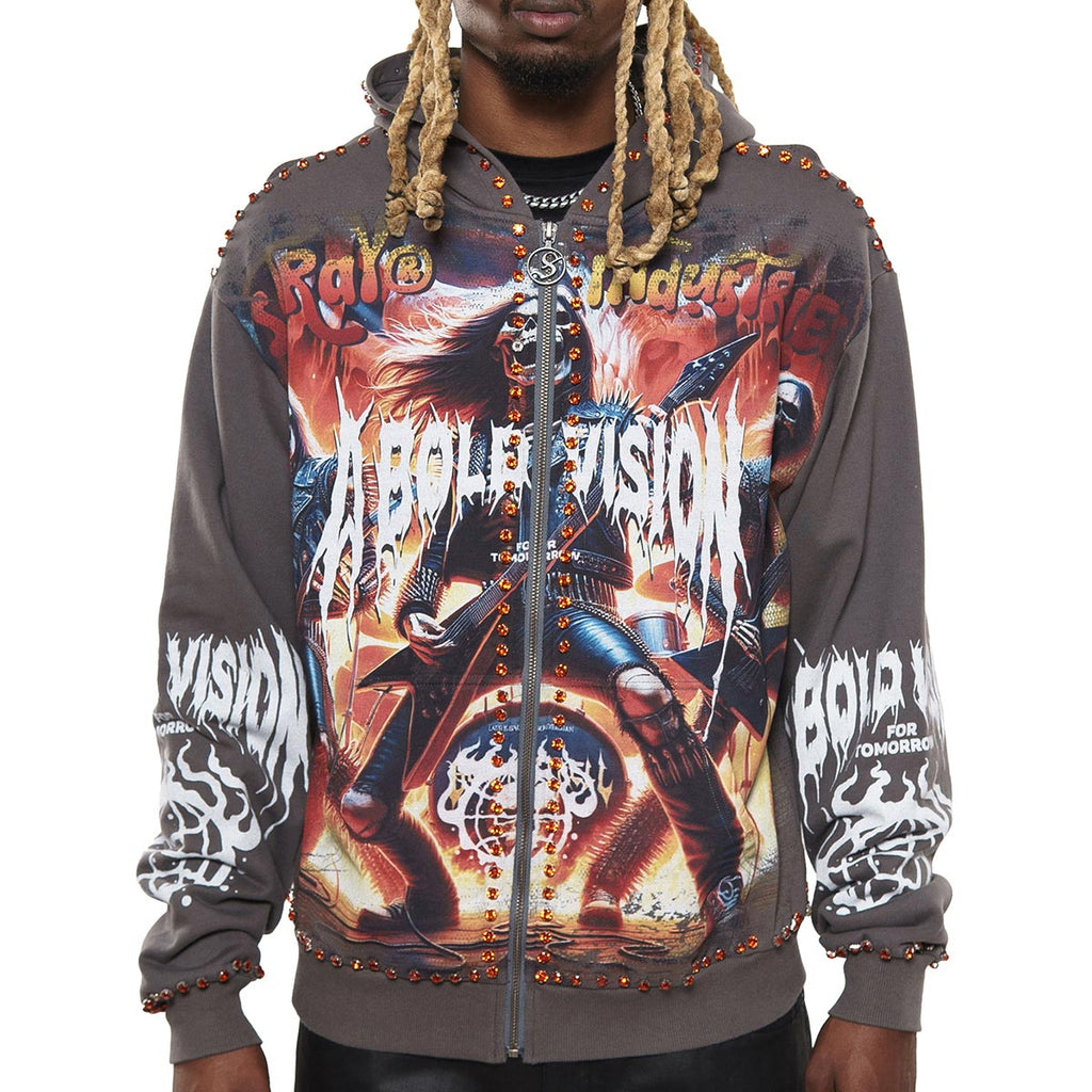 A bold vision stray full-zip hoodie