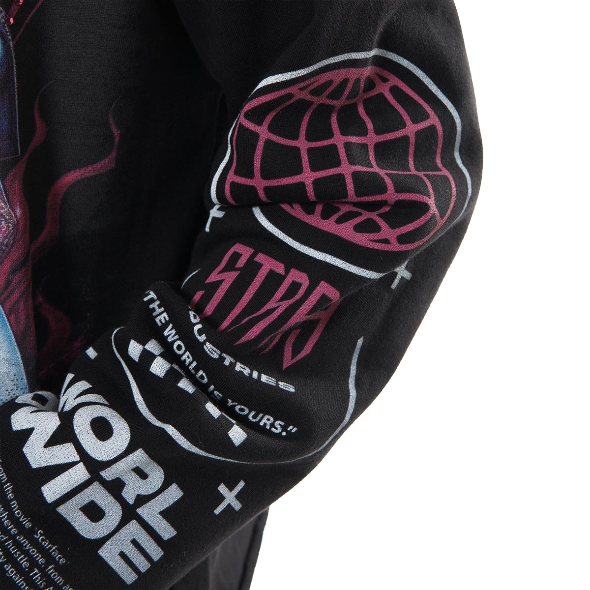 Biker stray full-zip hoodie