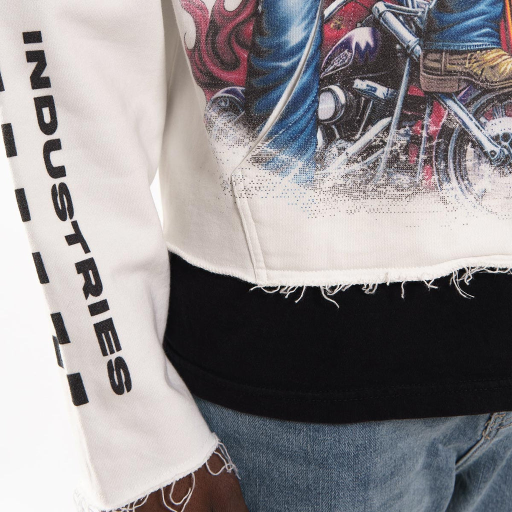 Biker stray full-zip hoodie