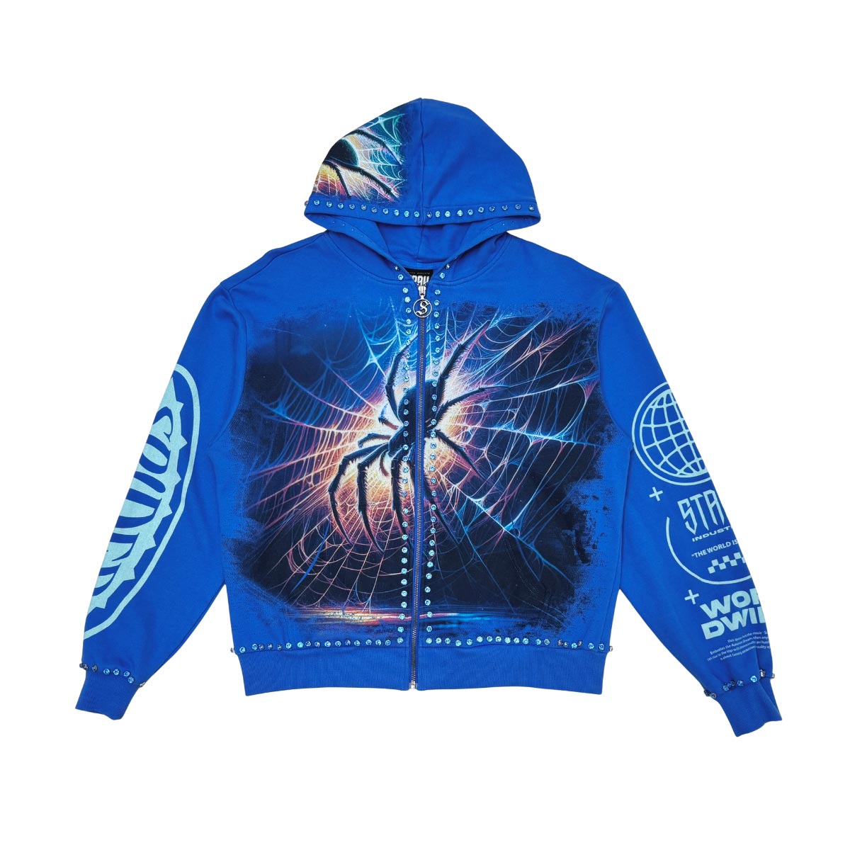 Stray spider full-zip hoodie
