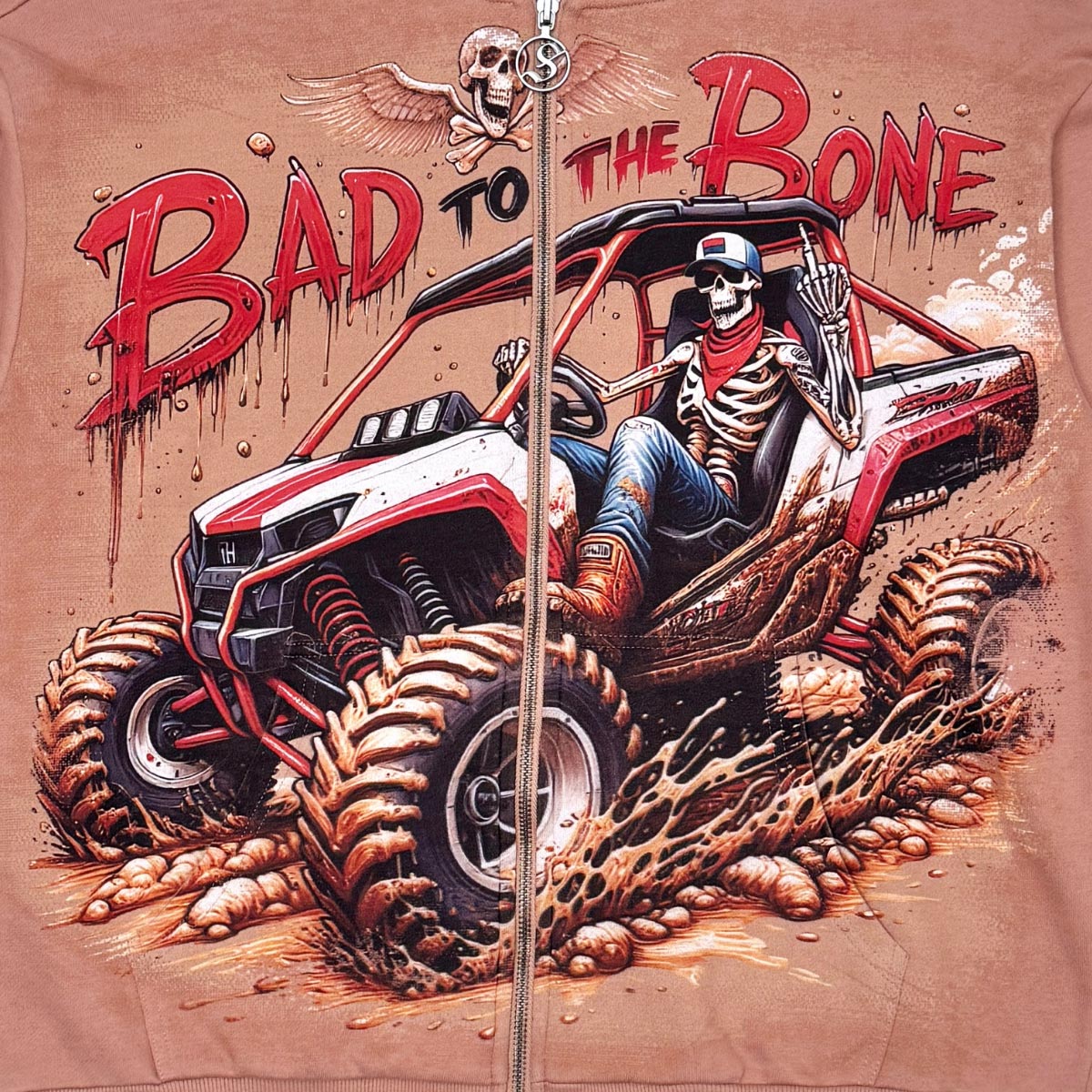 Stray bad to the bone full-zip hoodie
