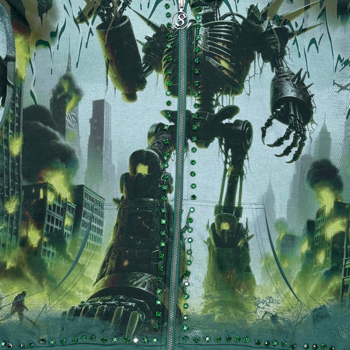 Stray robot attack full-zip hoodie