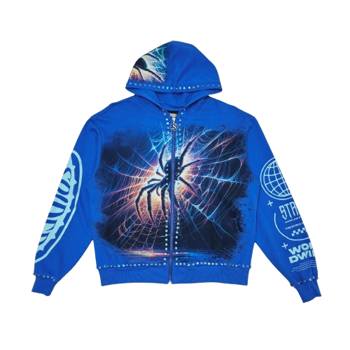 Stray spider full-zip hoodie