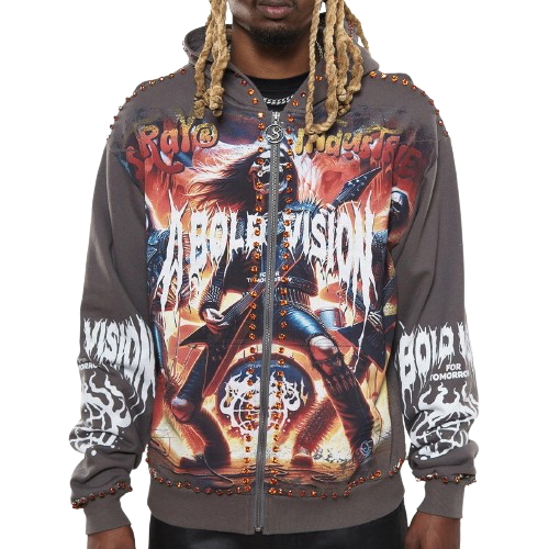 A bold vision stray full-zip hoodie