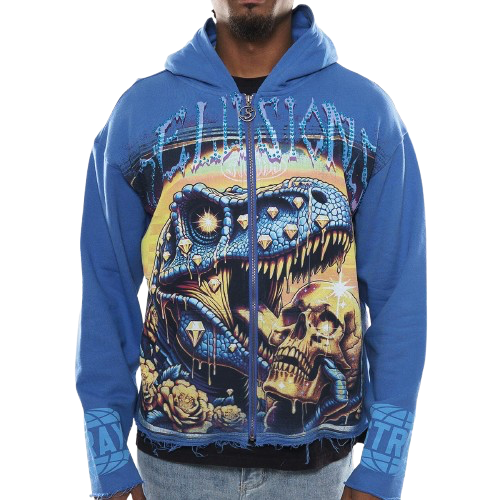 Delusions stray full-zip hoodie