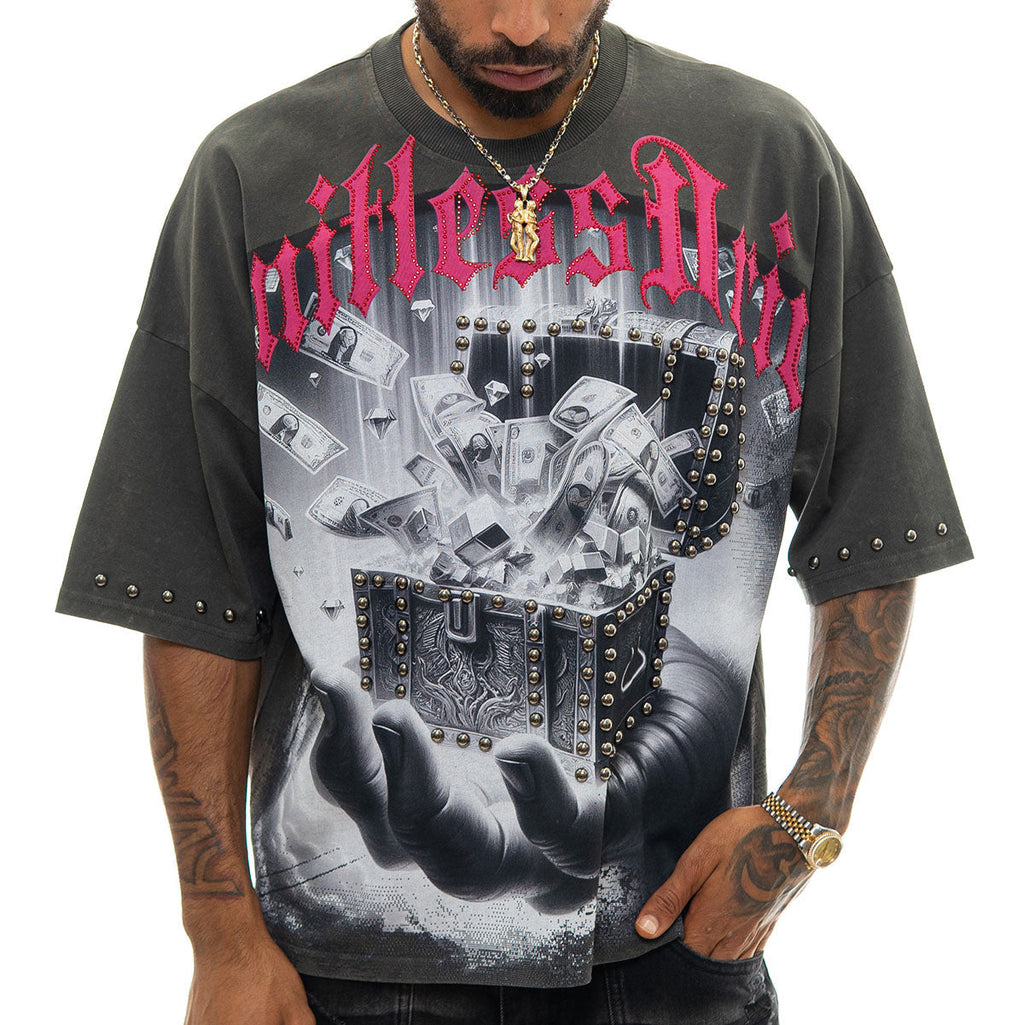 Stray treasure chest wide & crop fit tee