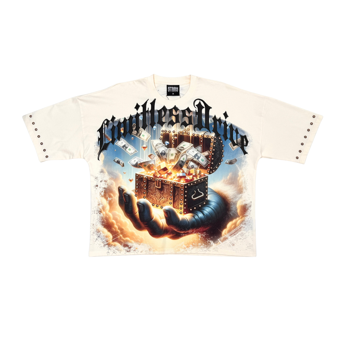 Stray treasure chest wide & crop fit tee