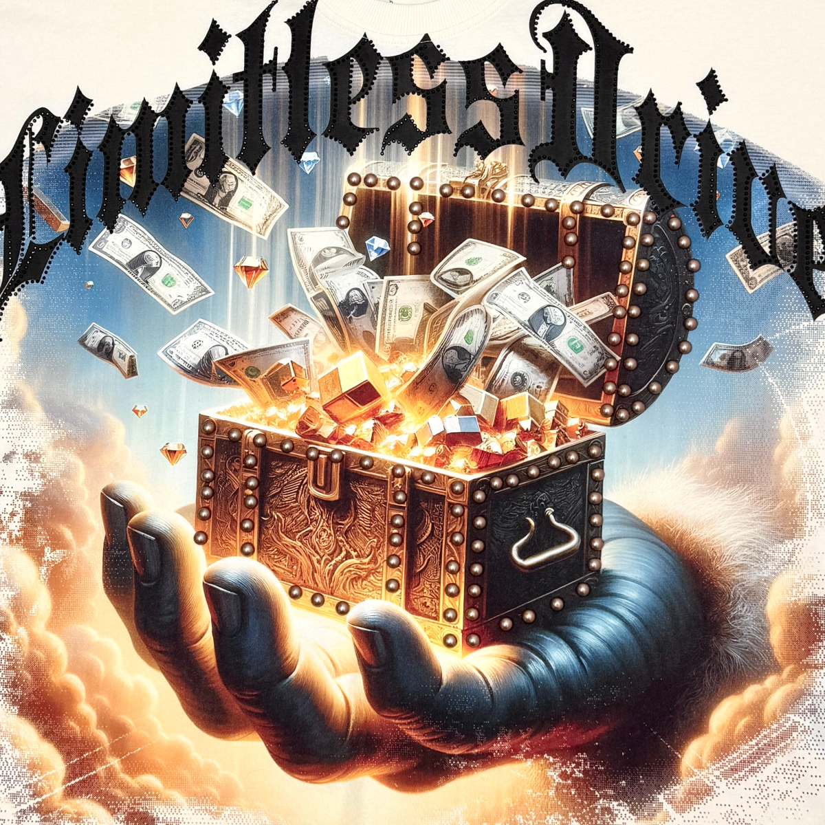 Stray treasure chest wide & crop fit tee