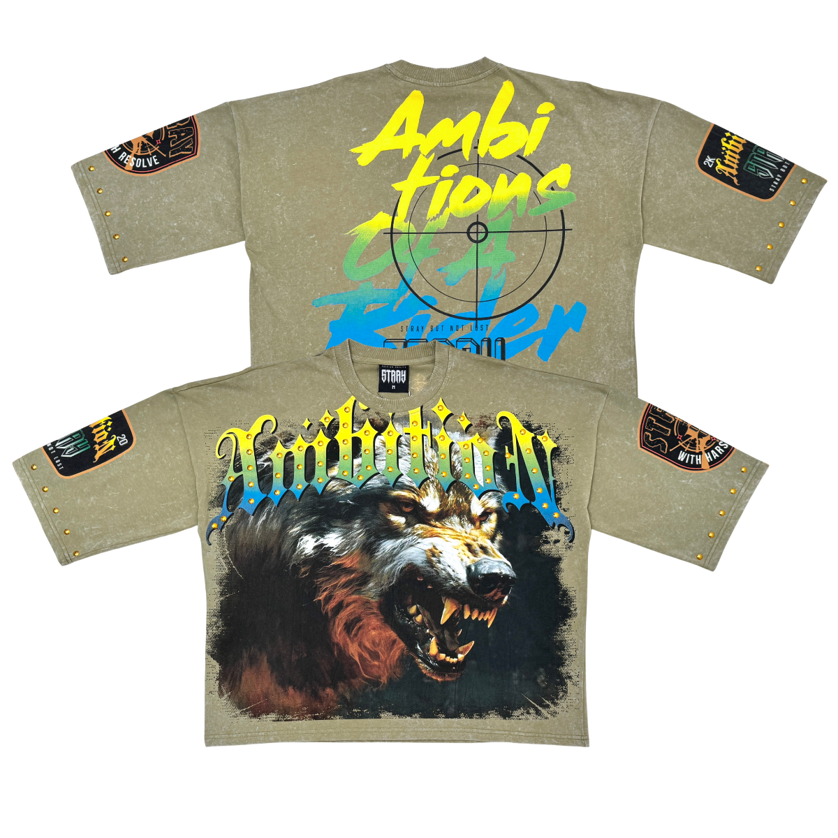 Stray ambitions 3/4 sleeve tee