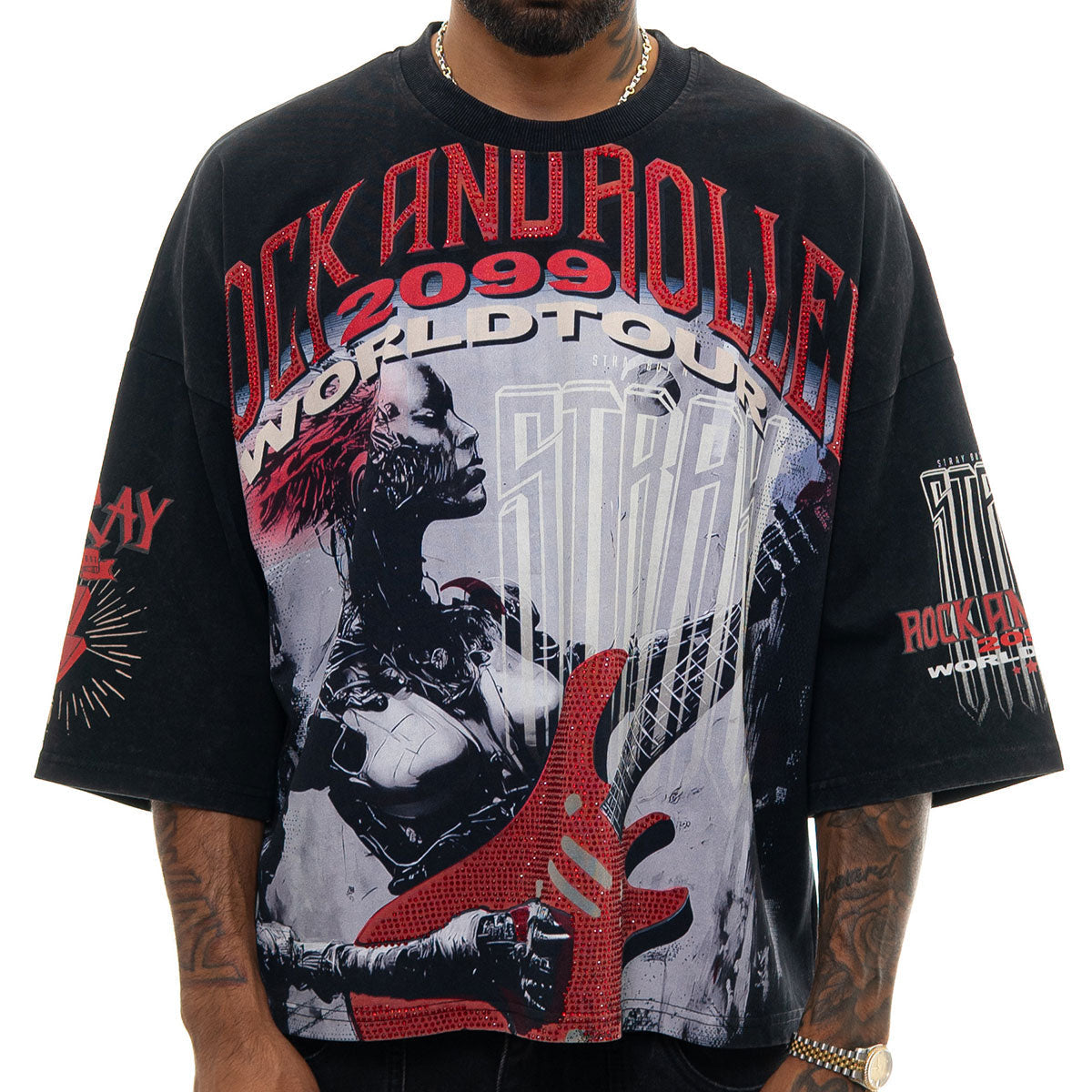 Stray rock n roller 3/4 sleeve tee