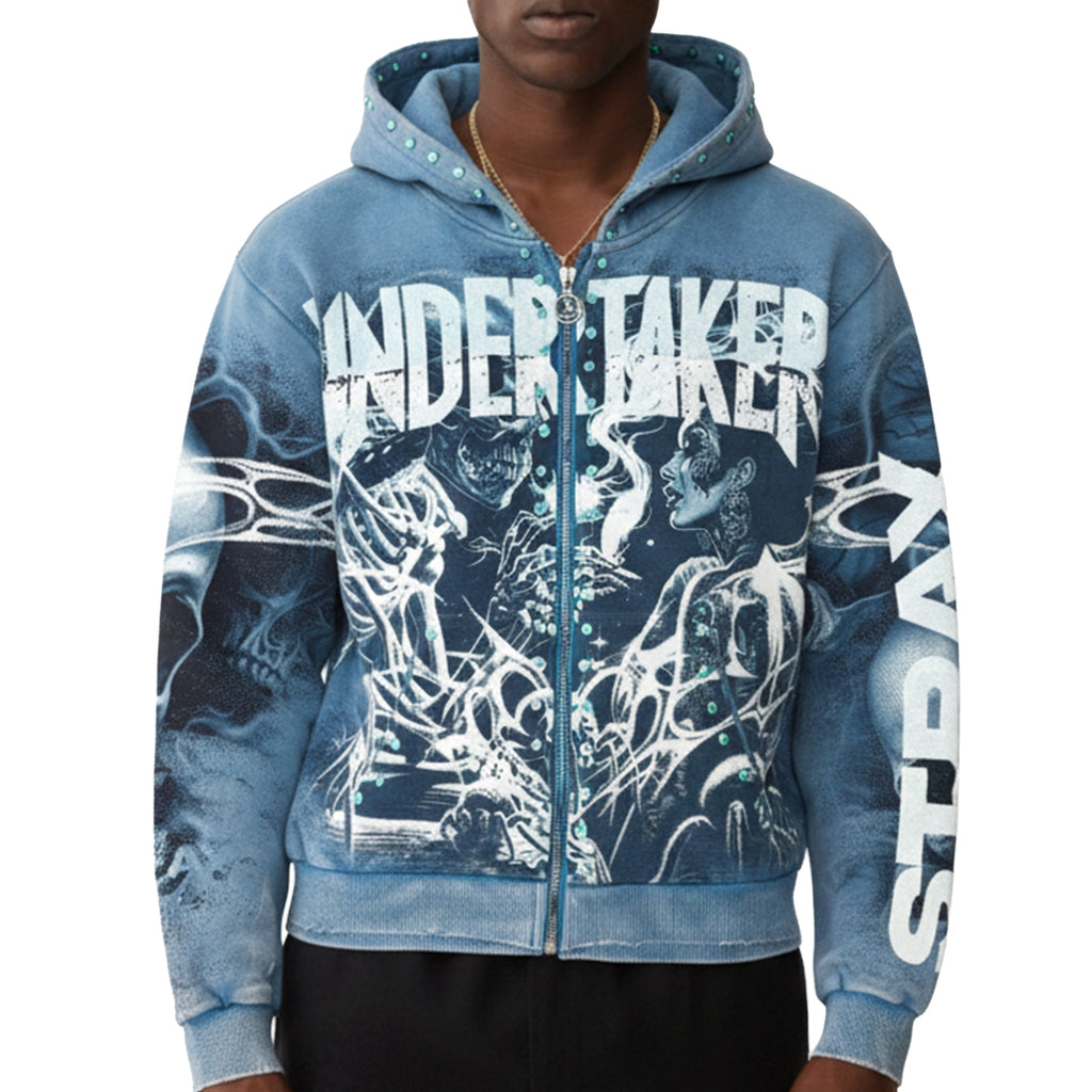 Under taker zipper hoodie