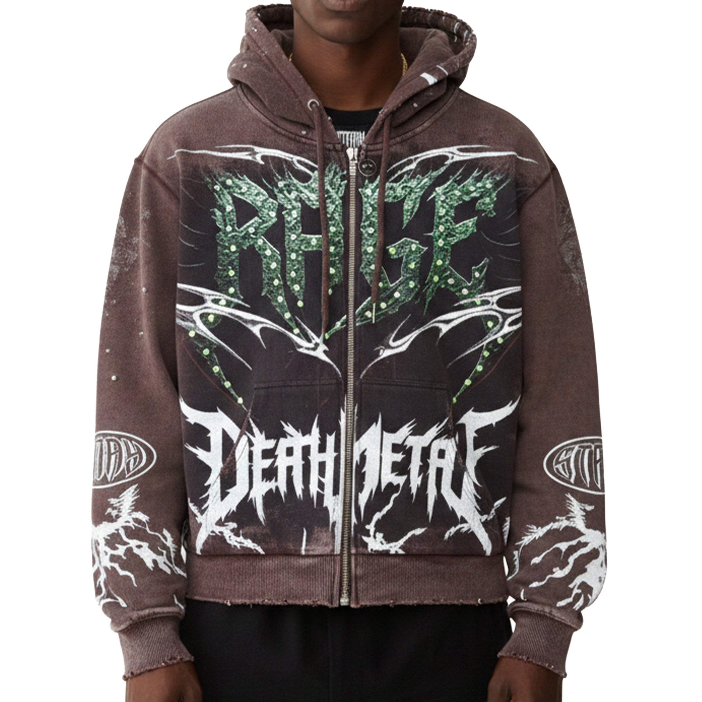 Rage deathmetal zipper hoodie