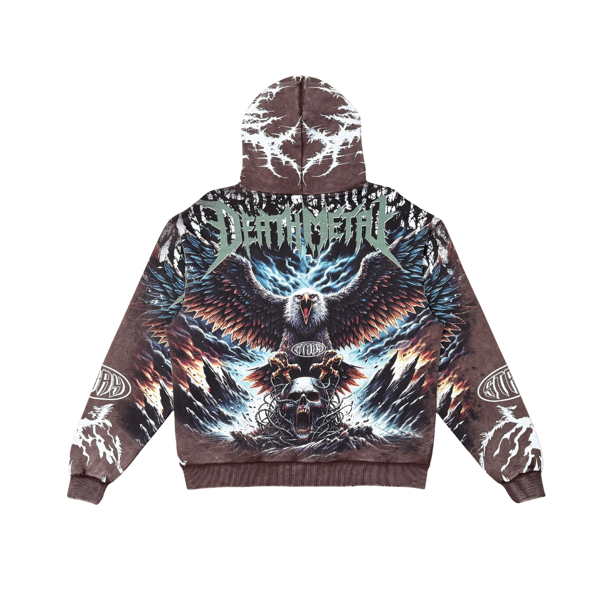 Rage deathmetal zipper hoodie