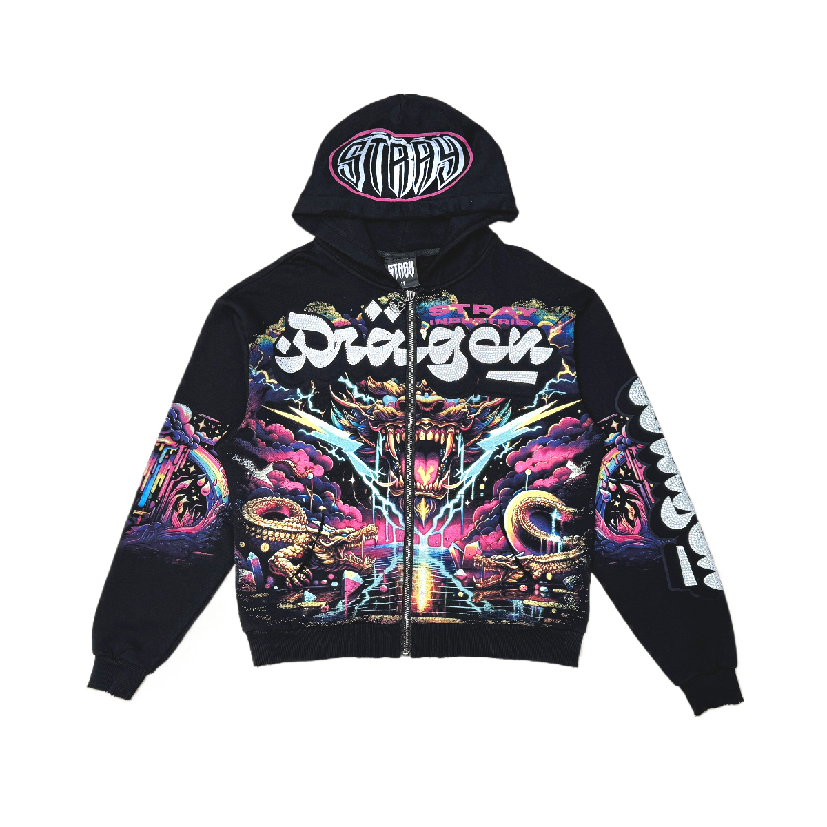 Dragon zipper hoodie